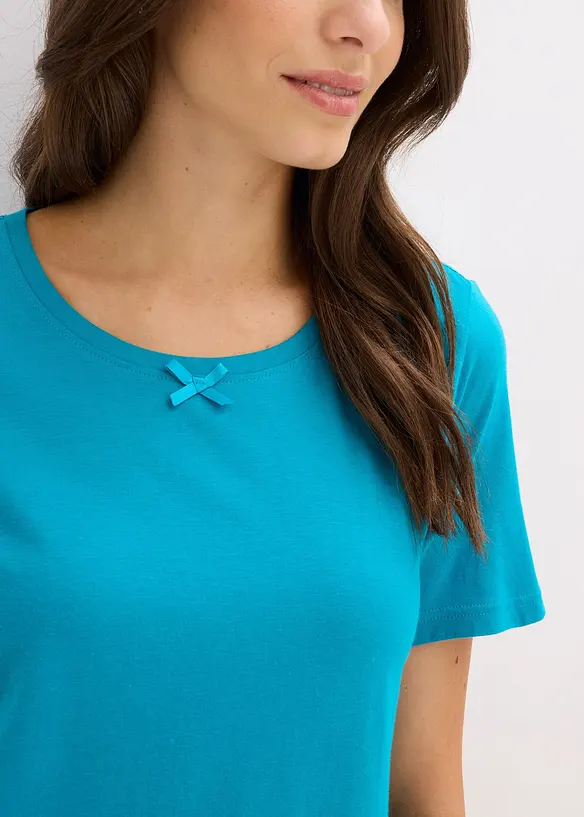 Kort nattkjole i myk viskosemiks, bonprix