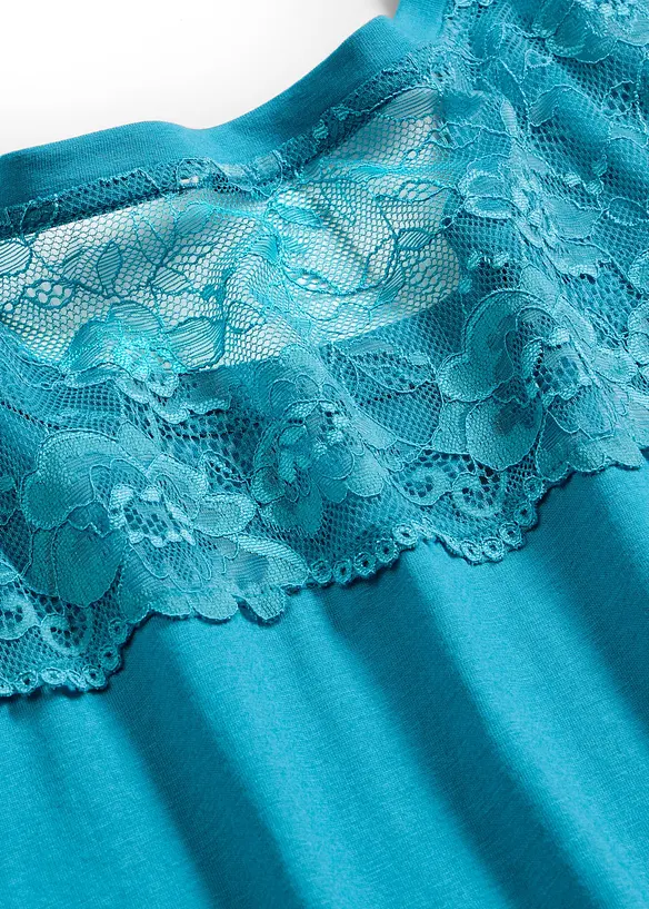 Kort nattkjole i myk viskosemiks, bonprix