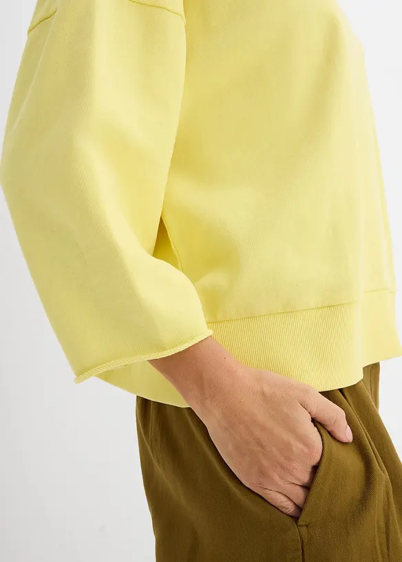 Oversized sweatshirt i bomullsmiks, bonprix