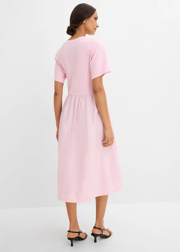 Midikjole i 100% bomull, bonprix