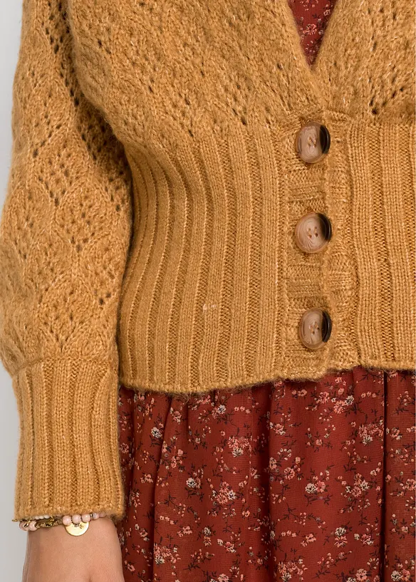 Finstrikket cardigan, bonprix