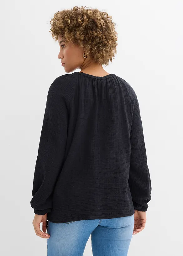 Bluse i luftig musselin, bonprix