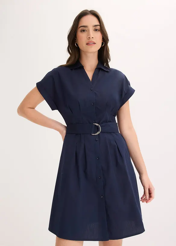 Skjortekjole i 100% bomull, bonprix