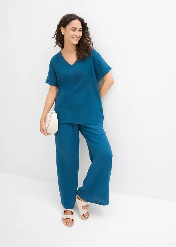 Trikottunika i myk musselin, bonprix