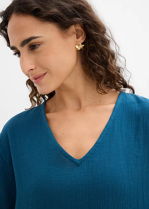 Trikottunika i myk musselin, bonprix