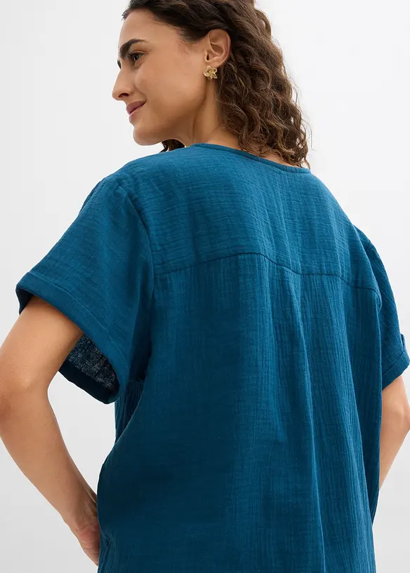 Trikottunika i myk musselin, bonprix