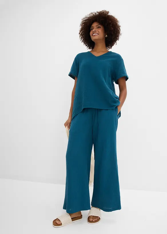 Vid bukse i musselin, bonprix