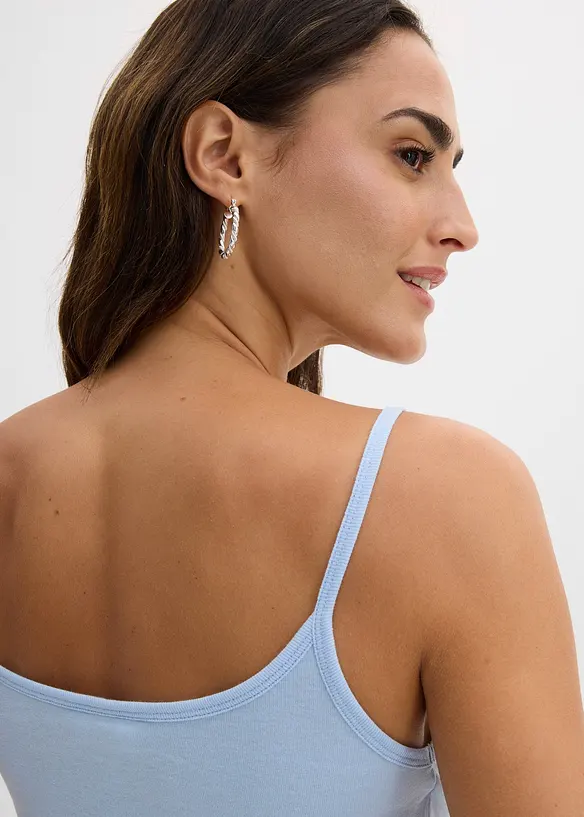 Stroppetopp i 100% bomull (2-pack), bonprix