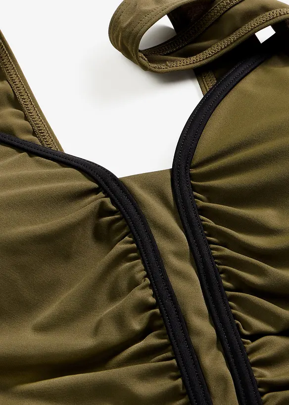 Badedrakt med passepoil, bonprix