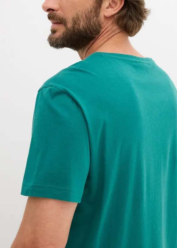 T-skjorte med V-hals (3-pack), bonprix