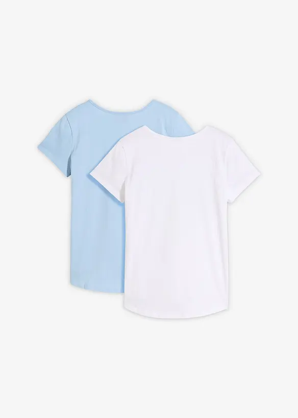 T-skjorte med &oslash;kologisk bomull (2-pack), bonprix