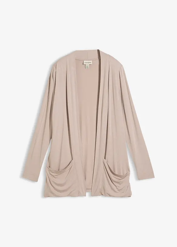 Trikotjakke i myk viskosemiks, bonprix