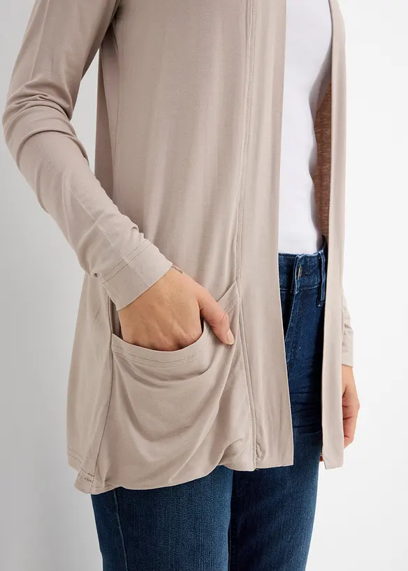 Trikotjakke i myk viskosemiks, bonprix