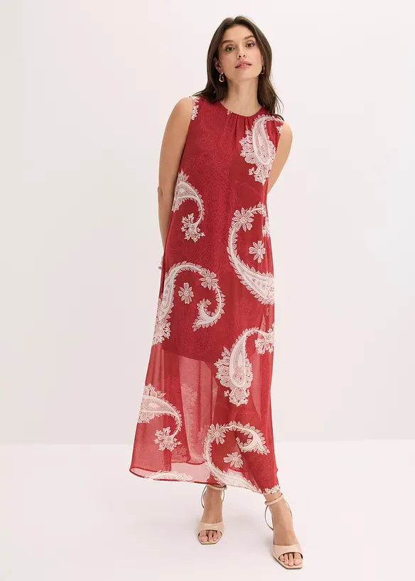 Lang chiffonkjole, bonprix