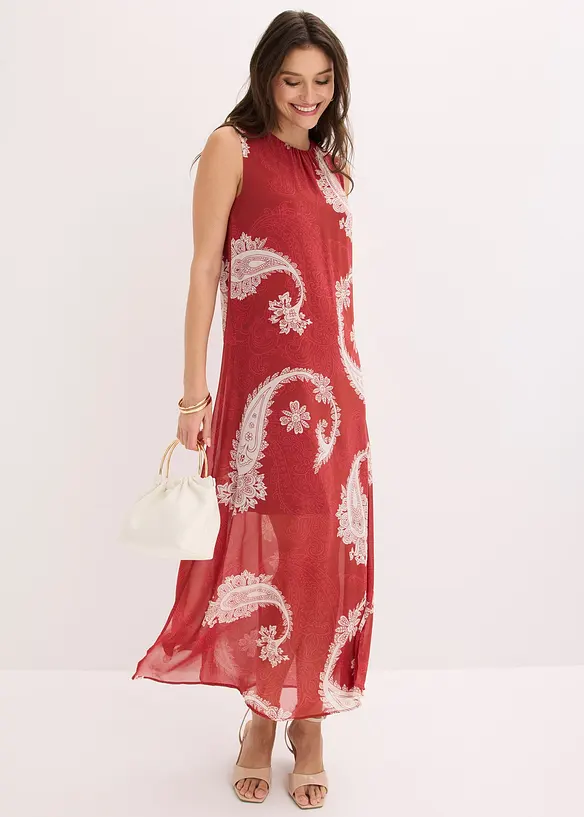 Lang chiffonkjole, bonprix