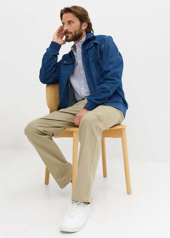 Classic Fit stretchbukse, Straight, bonprix