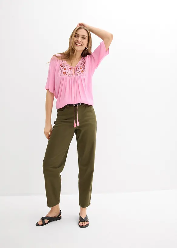 Crinkle tunika i myk viskose, bonprix