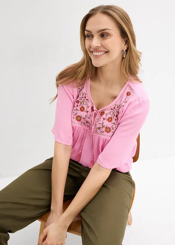 Crinkle tunika i myk viskose, bonprix