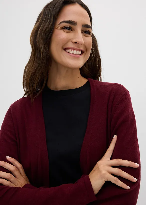 Strikkejakke i 100% bomullsslub-materiale, bonprix