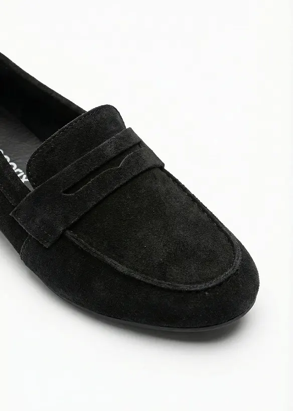 Loafers i semsket skinn, bonprix