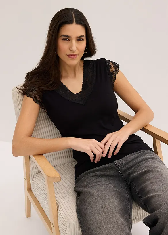 Topp i myk viskosemiks, bonprix