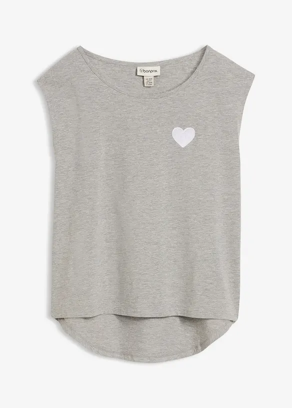 Topp i lett viskosemiks med lengre bakstykke, bonprix