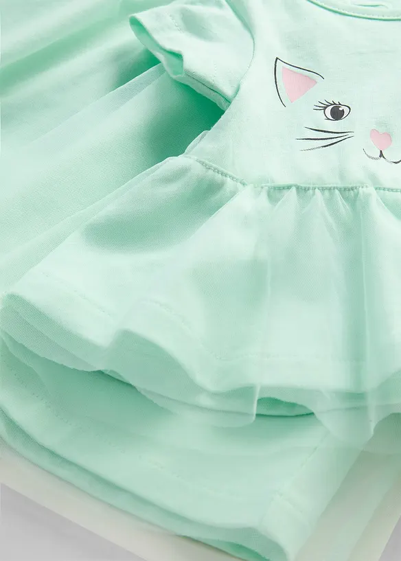 Jerseykjole og dukkekjole i 100% &oslash;kologisk bomull (2-delt sett), bonprix