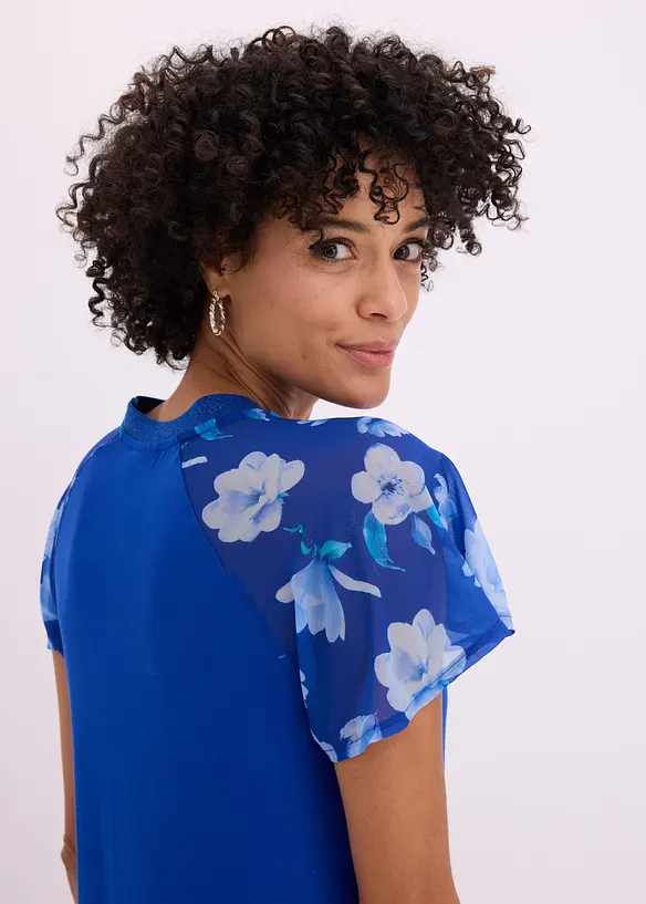 Topp med chiffonermer, bonprix