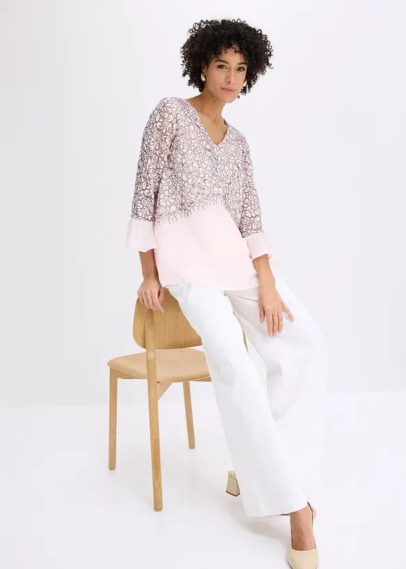 Tunika med blonder, bonprix