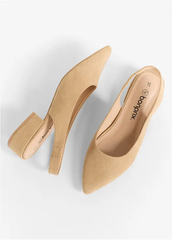 Slingbacks med flat h&aelig;l, bonprix