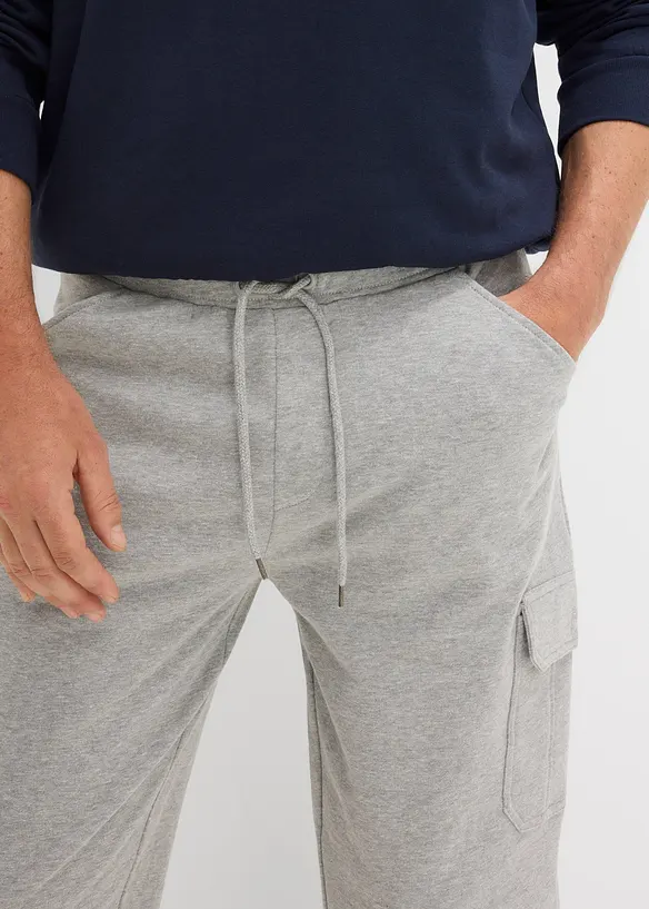 Lang cargo-bermudashorts i 100% bomullstrikot, Regular fit, bonprix