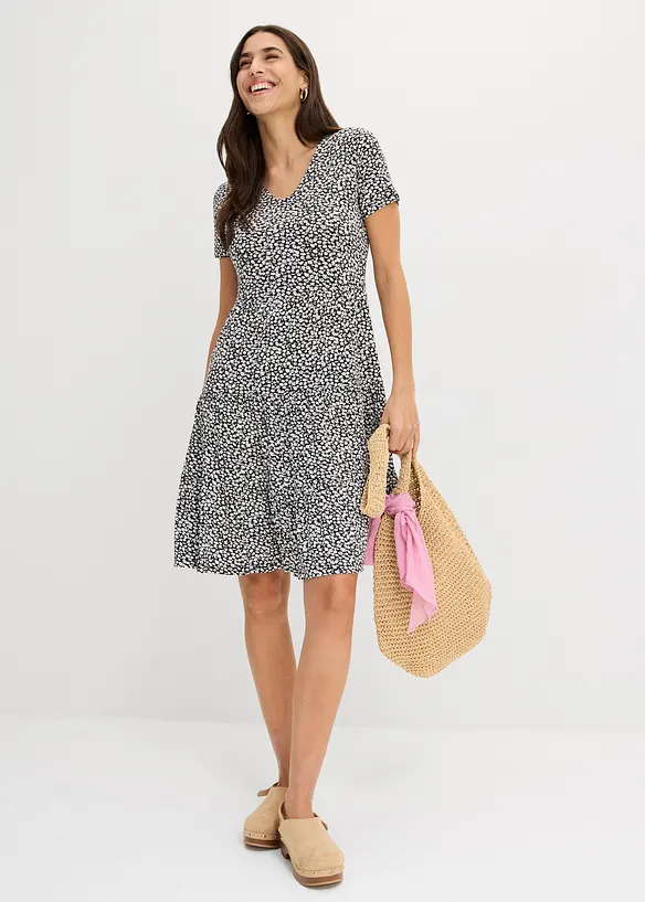 Jerseykjole i viskosemiks, bonprix