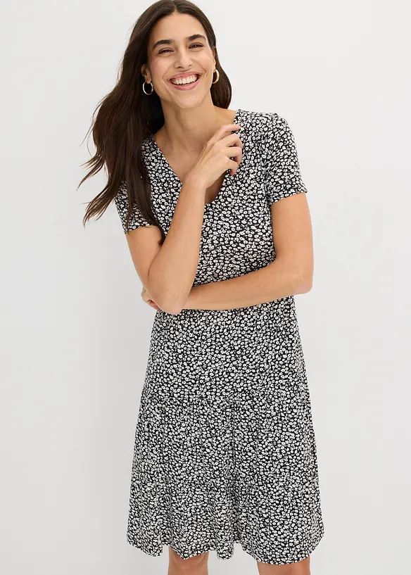 Jerseykjole i viskosemiks, bonprix