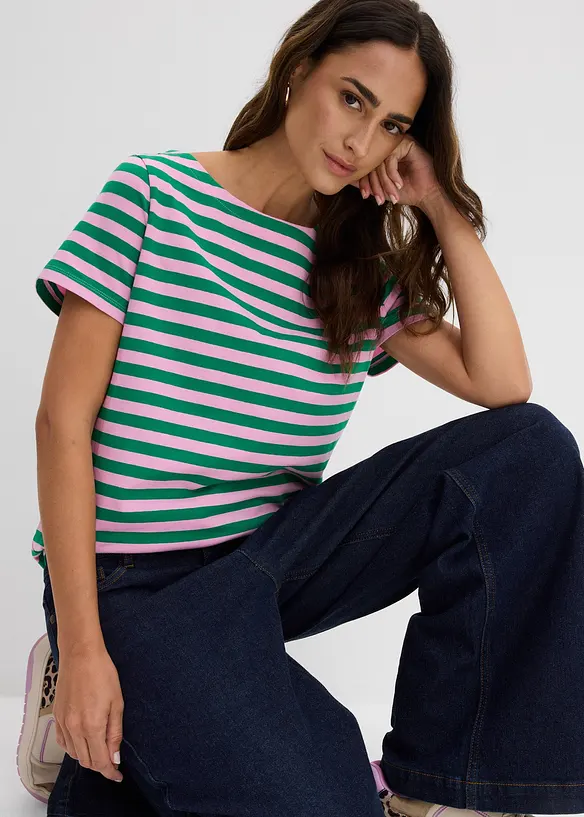 T-skjorte med b&aring;thals, bonprix