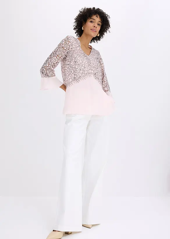 Tunika med blonder, bonprix