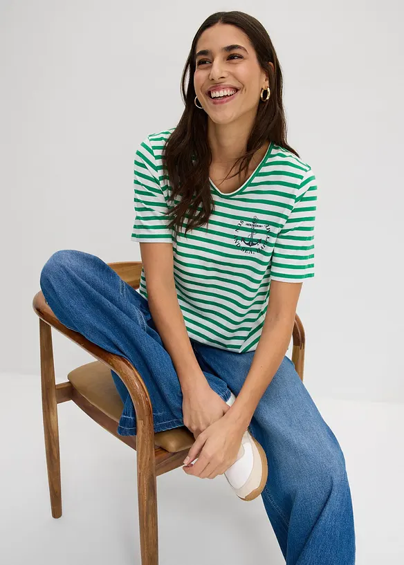 T-skjorte i 100% &oslash;kologisk bomull, bonprix