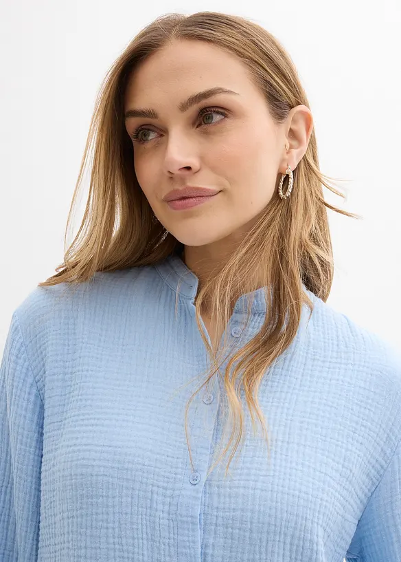Lang bluse i luftig musselin, bonprix