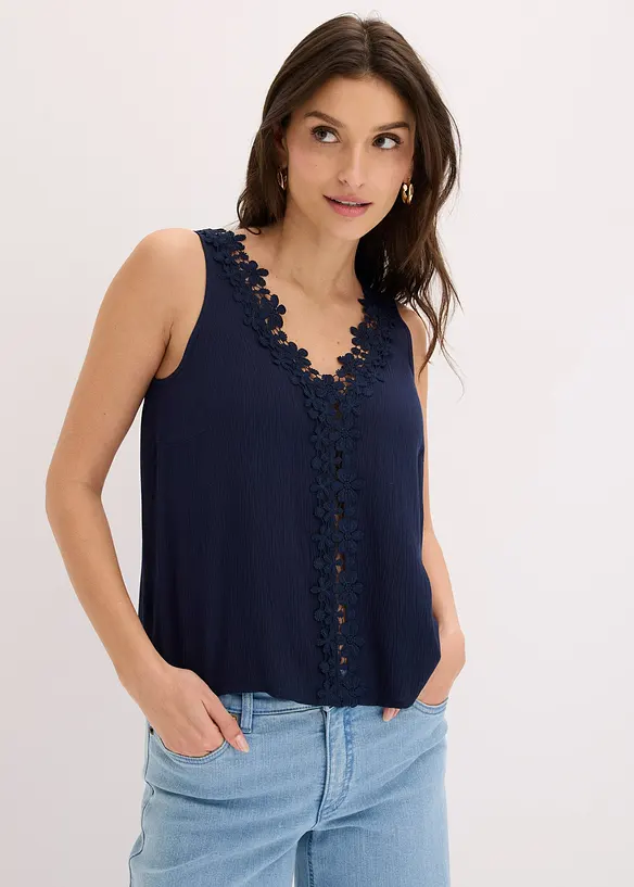 Bluse i strukturert materiale, bonprix