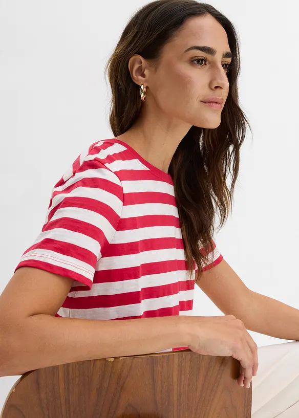 T-skjorte med rund hals (2-pack), bonprix