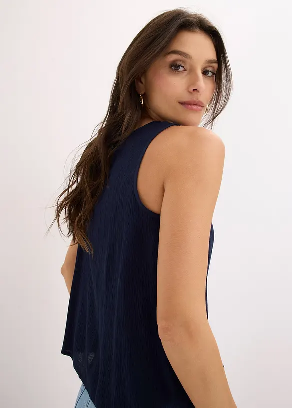 Bluse i strukturert materiale, bonprix