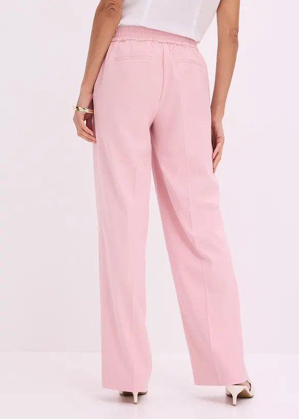 Bukse med vide ben og dekorative knapper, bonprix