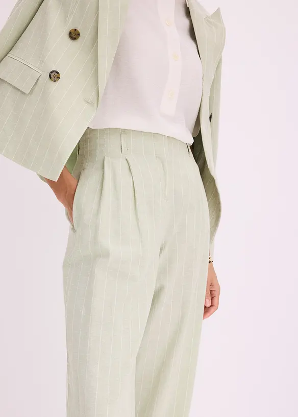 Bukse med lin og legg, bonprix