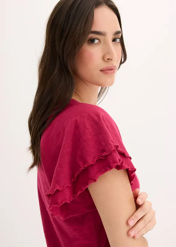 Topp med korte, vide ermer, bonprix