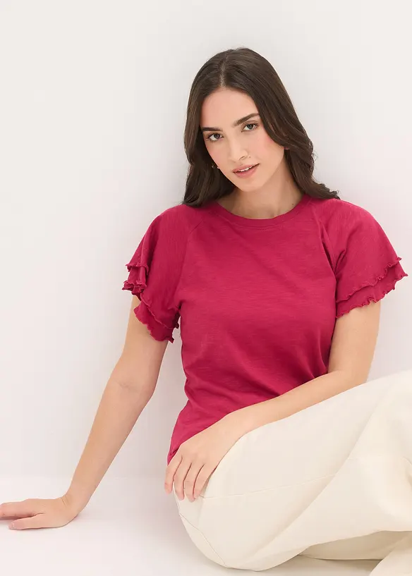 Topp med korte, vide ermer, bonprix