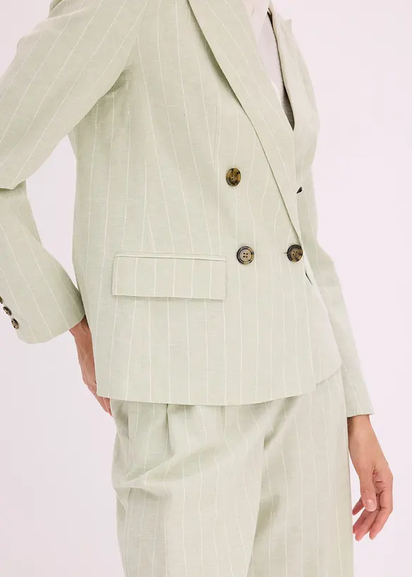 Blazer med lin, bonprix