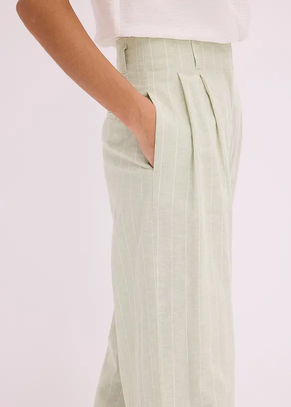 Bukse med lin og legg, bonprix