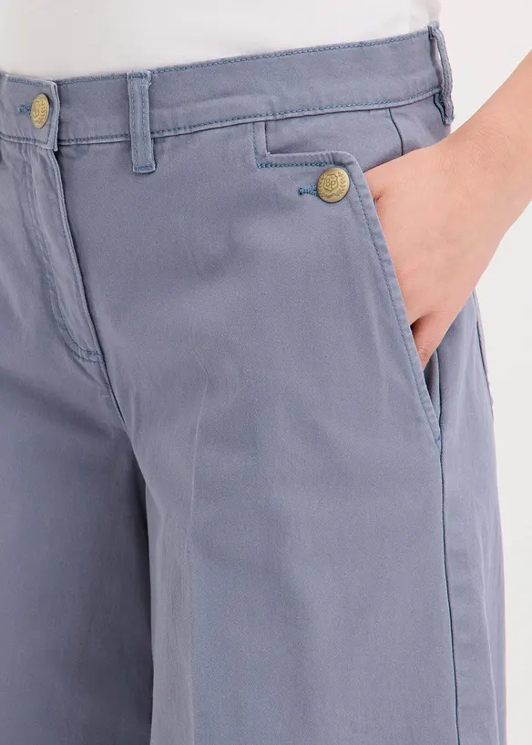 Wide Leg-bukse med stretch, bonprix