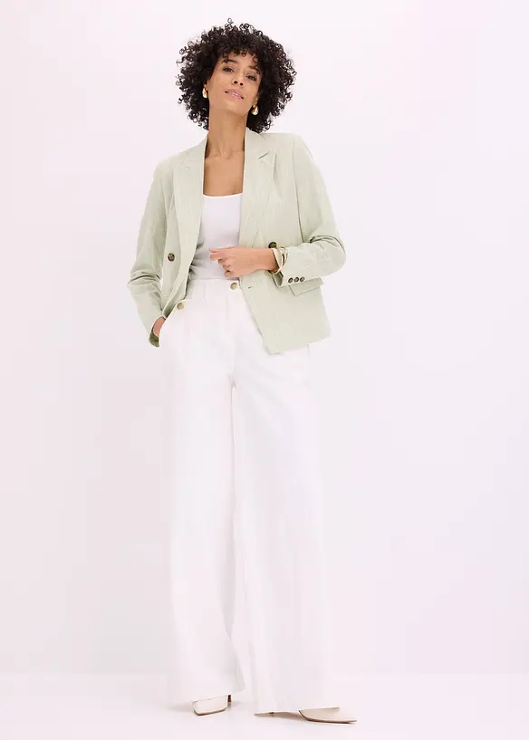 Wide Leg-bukse med stretch, bonprix