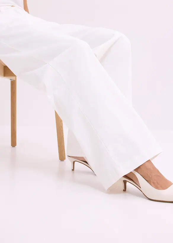 Wide Leg-bukse med stretch, bonprix