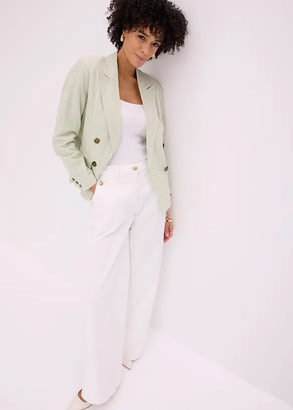 Wide Leg-bukse med stretch, bonprix